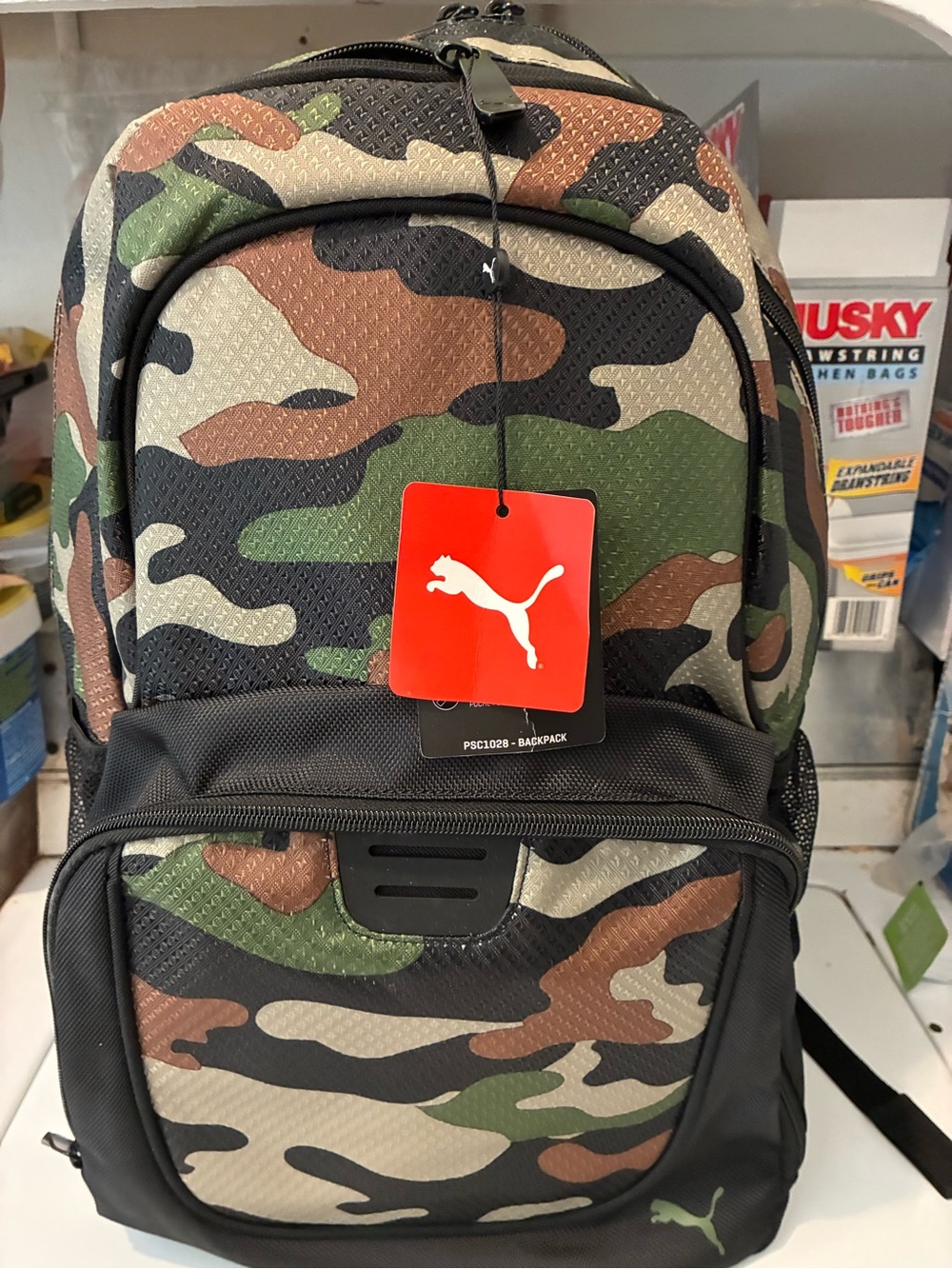 Puma Camo Backpack in Green, Brown, Black